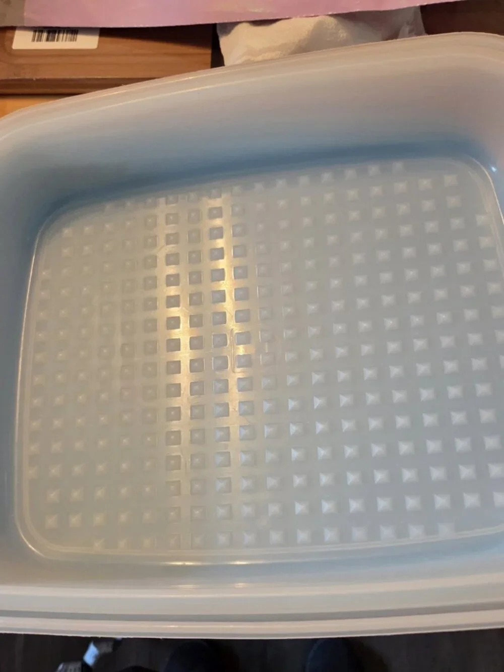 Vintage Tupperware Large Meat Keeper Marinade Container w/ Lid Blue Color VGC